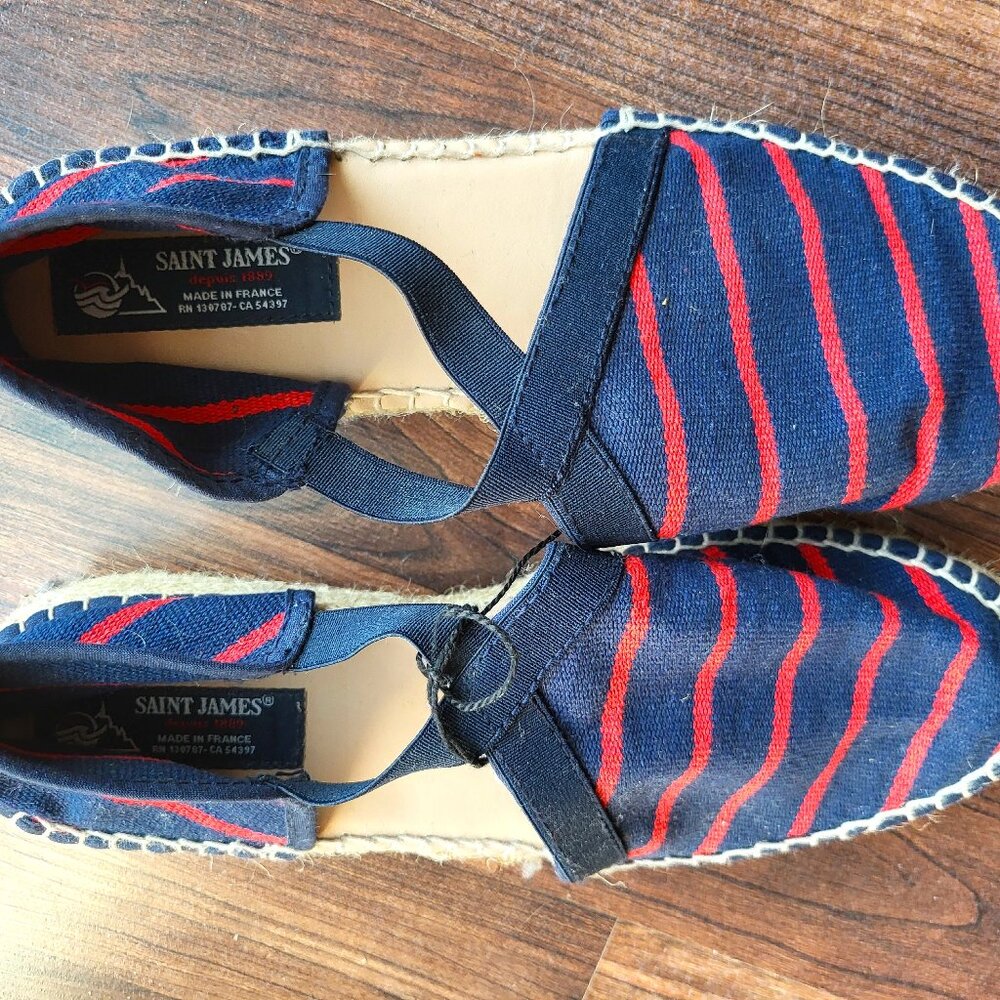 Saint James original Salt & Sea crossover espadrille NWT!